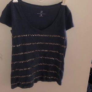 blue glitter short sleeve size XS